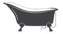grey tub vector icon